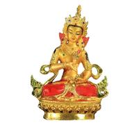 KUKUUU Home Decoration Gift Statues Figurines Buddha Statue Home Decor Decoration Buddhist Efficacious Alloy Metal Gilding Vajrasattva Buddha Statue Tibetan Home Putting Decoration Oranments
