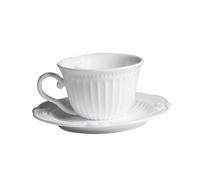 KUKUUU Porcelain Coffee Mug Saucer Set Ceramic Tea Cup Set