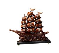 KUKUUU Sailboat Statue Ornament Ship Model Artwork Table Decoration
