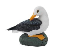 KUKUUU Seagull Figurine Sea Bird Statue Home Landscape Outdoor Decoration Ornament(Crouching Type)