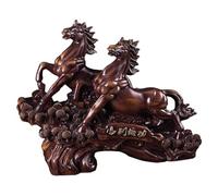 KUKUUU Wooden Horse Figurines Statue