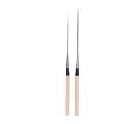 Kukyller 1 Pair Sushi Chopsticks, Japanese Chef Traditional Sushi Chopsticks, Professional Solid Wood Stainless Steel Pointed Sashimi for Restaurant