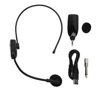 Kukyller 2.4G Microphone Headset, Multipurposes Light Weight Cordless Flexible Wired Boom Head Wear Mic for Live Stream Voice Recording