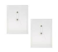 Kukyller 2PCS A6 Clear Document Folders,Reusable Plastic File Folders for Documents Plastic Envelopes for Home Work Office Organization
