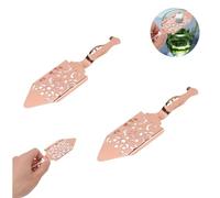 Kukyller 2Pcs Absinthe Spoon,Stainless Steel Hollow Design Cocktail Drinking Filter Spoon for Sugar Cubes and Absinthe Glasses (Rose Gold)