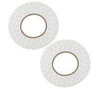 Kukyller 2Pcs Non Woven Acrylic Double Sided Adhesive Tape, Ultra Thin Strong Bonding Strip Cell Phone Screen Repair Bond Tape Removable Mounting Adhesive Strip (White double-sided tape 3mm)