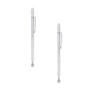 Kukyller 2PCS Telescoping Magnetic Pickup Tool, Telescopic Picker LAN 5006 Stainless Steel 2lb Permanent Magnet Pickup Pen Tool for Man Father Mechanic Handyman Husband (Silver)