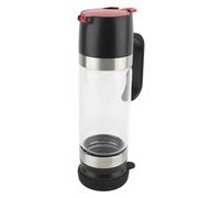 Kukyller 350ml Glass Honey Dispenser Pot, Glass Honey Jar Pot with Handle for Coffee or Tea, Mess Free Dispenser Syrup Container 21.5cm (Black)