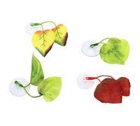 Kukyller 4PCS Betta Resting Spot, Betta Fish Leaf Pad with Suction Cup Double Design Lightweight and Realistic Resting Spot with Suction Cup for Fish Tank