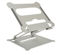 Kukyller Adjustable Laptop Stand, Silver Folding Aluminium Alloy Laptop Riser Lightweight Tablet Stand Computer Holder for Office Desk Accessories