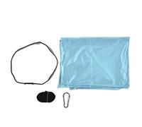 Kukyller Aerial Yoga Hammock, Yoga Hammock Elastic 25kn Aerial with Daisy Chains O Ring for Inversion Strength Training Starter Hardware Kit (Light Blue)