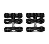 Kukyller Aluminum Ball Clamp Mount, 2PCS Underwater Diving Light Arms Tray System Photography Diving Camera 360° Clip Bracket