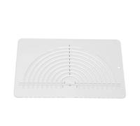 Kukyller Circle Acrylic Ruler for Cutting Fabric, 20.5 X 13.7cm Multifunctional Semicircle Clear Quilting Ruler for Sewing Quilting Crafting Supplies