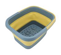 Kukyller Collapsible Foot Bath Basin, Foot Soak Tub Foldable Tub Portable Silicone Massage Bath Bucket Household Spa Basin 9.1in (Green)