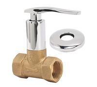 Kukyller Double Male Ball Valve 3/4 Inch, Brass Electroplated Water Valve with Handle for Kitchen,Bathroom Faucet