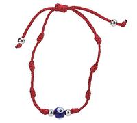 Kukyller Evil Eye Bracelets Couple Bracelets Rope Bracelet Dainty Bracelet String Bracelet Wish Bracelet Bracelets For Women Good Luck Bracelet (Red)