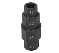 Kukyller Hex Axle Tool for Motorcycle Front Axle Wheel, Front Wheel Spindle Axle Hex Spindle Driver Socket Tool 17mm, 19mm, 22mm, 24mm (Black)