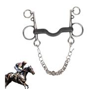 Kukyller Horse Bit, Horse Snaffle Stainless Steel Mouth Bit Safe Hand Polished Easy Control for Racing Accessory (135MM)
