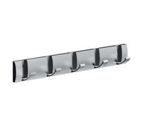 Kukyller Modern Coat Racks Wall Mounted, 40cm Folding Hideaway Towel Hanger Hooks with 5 Hooks Space Saving Coat Hanger (Grey)