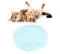 Kukyller Small Pet Heating Pad,Temperature Dog Cat Heating Pad Heated Cat Bed Electric Pet Heated Mat for Puppy Cats (Imitation mink blue)