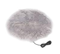 Kukyller Small Pet Heating Pad,Temperature Dog Cat Heating Pad Heated Cat Bed Electric Pet Heated Mat for Puppy Cats (Faux mink gray)