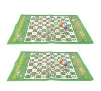 Kukyller Snake Chess, 2PCS 60x45cm Washable Folding Non Woven Fabrics Carpet Ground Mat Snake Ladder Chess Game Toy