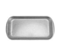 Kukyller Stainless Steel Rectangular Plate, Stainless Steel Serving Platters Metal Dinner Plates Serving Tray for Tea Dessert, Dining, Party, Buffet (33 * 16.5 * 1.5cm)