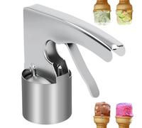 Kukyller Thrifty Ice Cream Scoop, Trigger Cylinder Old Fashioned Ice Cream Scooper Classic Cylindrical Ice Cream Scoop Trigger Sandwich Scoop with Trigger for Cream Mashed Potato