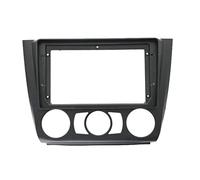 KULACA Car Stereo Frame for BM-W 1-Series E88 E82 E81 E87 2004-2011, 9 inch Double DIN Radio Fascia Audio Head Unit GPS Navigation Facia Adaptor Install,DVD Trim Face Panel Bezel, Manual AC