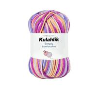 Kulahlik 50g/1.76oz Acrylic Yarn for Crochet/Knitting, Colorful Gradient Yarn Thread, Perfect for Any Knitting Crochet and Crafts Mini Project-11 Purple White