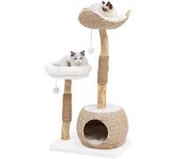 KULAMOON Modern Cat Tree Tower for Indoor Cats, Real Branch Luxury Cat Condo with Cat Scratching Post, Jumping Platforms, Cat Furniture, Cat Lover Gift