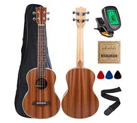 Kulana Deluxe Tenor Ukulele, Mahogany Wood with Binding and Aquila Strings + Gig Bag