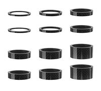 Kulannder Bike Headset Spacer 12Pcs Bicycle Stem Headset Spacer, Bicycle Headset Spacer, Bicycle Headset Spacer Fit for 1-1/8 Inch Handlebar Stem Compatible with MTB Bike Road Bike (6 Sizes)