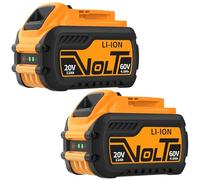 Kulatiom - 2 Pack 12000mAh Replacement for Dewalt 20V/60V Flex-Volt Lithium Battery DCB609 DCB606 DCB612 Compatible with DeWalt 60V Cordless Power Tools