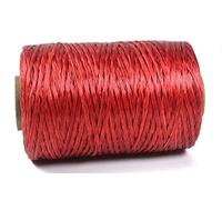 Kulay Artificial Deer Sinew Red Waxed Flat Polyester Thread for Beading, Leather, Tie-dye Crafts and Sewing, Red Sinue (5-Ply, 300 Yards or 900 Feet)