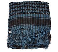Kuldip Arafat Shemagh Arab Keffiyeh Headscarf Shawl Wrap. Factory Seconds. Black and Teal