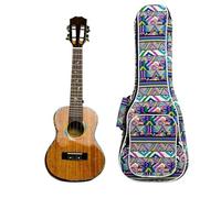 Kulele For Adults 24inch Ukulele All Mahogany Body With Thickened Colored Carrying Case