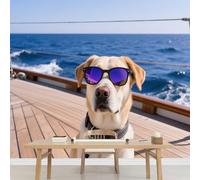 Kuletkear Mural Wallpaper Stick and Peel Dog Poster Paper Sea Natural Landscape Wall Decal for Girls Kids Bedroom Nursery Home Decor Gift 400x280cm