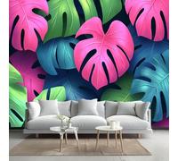 Kuletkear Mural Wallpaper Stick and Peel Palm Leaves Poster Paper Palm Leaves Wall Decal for Girls Kids Bedroom Nursery Home Decor Gift 300x208cm