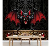 Kuletkear Removable Wall Mural Bat Self-Adhesive Large Wallpaper Retro Art Waterproof Decals Art for Baby Nursery Girl Boy Kids Room Wall Decor 200x140cm