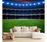 Kuletkear Removable Wall Mural Football Field Self-Adhesive Large Wallpaper Sports Waterproof Decals Art for Baby Nursery Girl Boy Kids Room Wall Decor 400x280cm