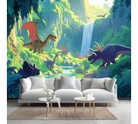 Kuletkear Wall Mural Dinosaur Animals Wall Decor Photo Wallpaper Forest Natural Landscape Removable Sticker for Kids Room Living Room Bedroom Decor Mural 826x589cm