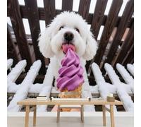 Kuletkear Wall Mural Dog Animal Large Photo Wallpaper Ice Cream Poster Paper Removable for Living Room Bedroom Nursery Décor 450x320cm