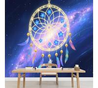 Kuletkear Wall Mural Dreamcatcher Peel and Stick Self-Adhesive Wallpaper Outer Space Art Removable Large Sticker Waterproof Wall Decor Print Picture Image Design 249x175cm