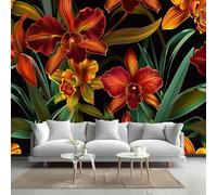 Kuletkear Wall Mural Flower Peel and Stick Self-Adhesive Wallpaper Removable Large Sticker Natural Plants Art Wall Decor Print Picture Image 450x320cm