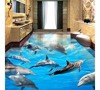 Kuletkear Wallpaper Peel and Stick Dolphin Waterproof Mural Ocean Theme Art Decor Paintings for Nursery Wall Décor Girls Kids Bedroom Living Room Bathroom Home Decor 300x208cm