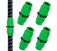 Kuleyang Expandable Hose Repair Kit, 4 Pcs Durable Plastic Connectors, Dual-Channel Male Female Fittings for Garden Hose Repair, Universal Fit