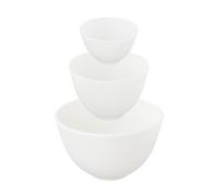 Kuleyng Silicone Mixing Bowl Set, 3 Pcs BPA-Free Silicone Bowls for Face Mask Mixing, Hair Dye, and Kitchen Prep, White