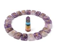 KULIA® Amethyst Runes 25 Pcs Crystal Stones Alphabat Set with Seven Chakra Point Elder Futhark Reiki Symbol Hand Carved Runes for Beginners Chakra Balancing Tumble Runes Gifts for Her