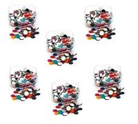 KULIA® Bindi Round Dots Face Gems Tattoos Sticker Round Bindi 6 Packets Tattoos Sticker Women Tikka Bollywood Party Mix Size Forehead Bindi Wedding Tikka Fashion Jewelry Face Jewels